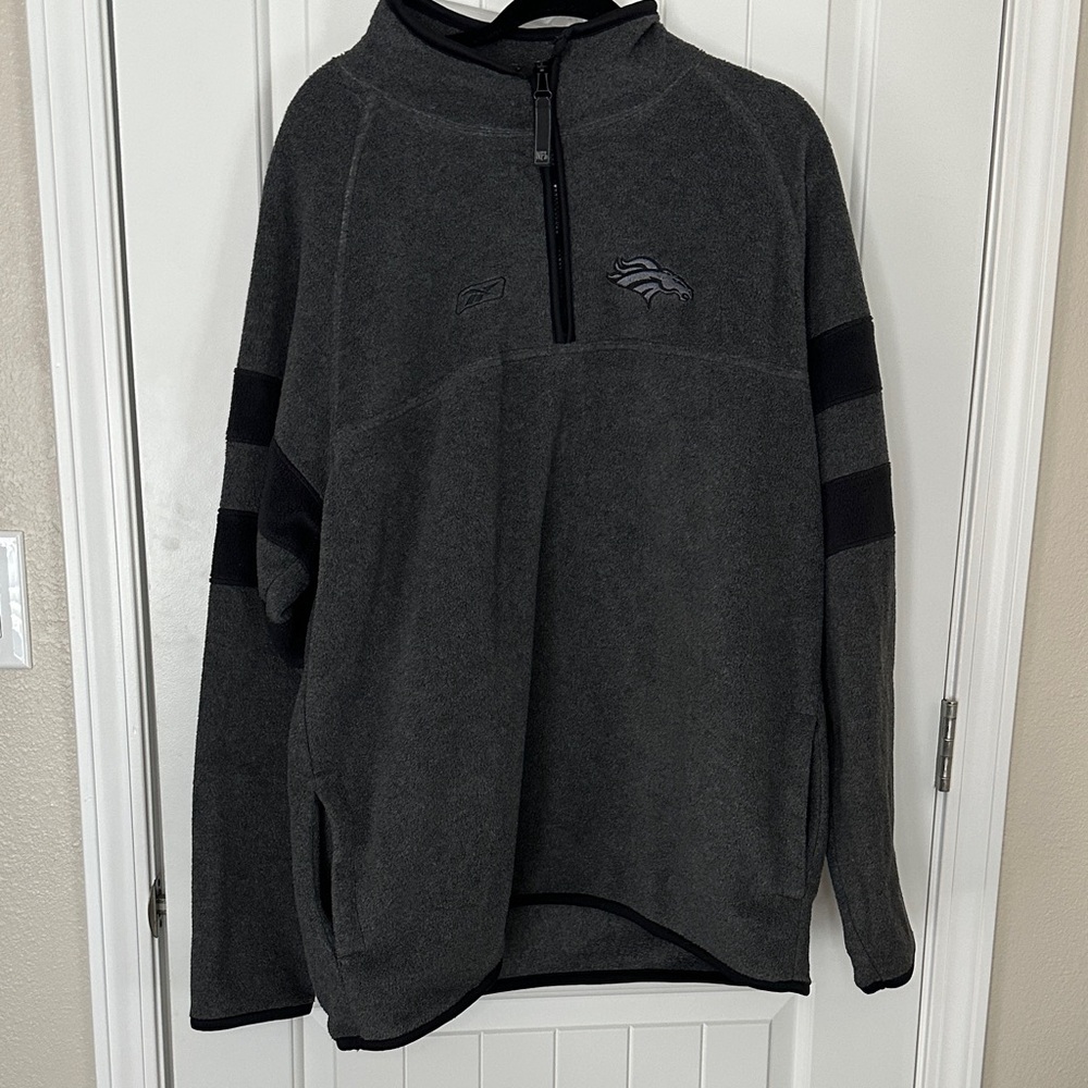 Men's Denver Broncos NFL x Reebok 1/4 zip pullover Sweater